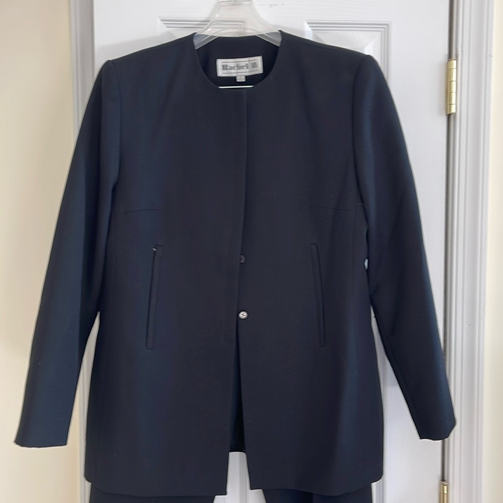 Rachel 2-piece pant suit, Size 12, Black